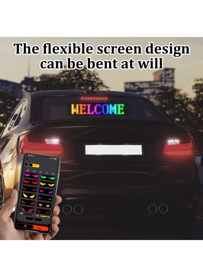 CMGTYYD Red Eyes Light For Cars,Led Eyes For Trucks, Programmable Flexible Car Window Screen, Self-Editing, App Intelligent Control, RGB Soft Screen, Suitable For Vehicle, Store, Party, Hotel - Image 3