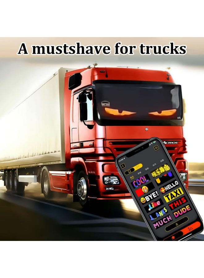 CMGTYYD Red Eyes Light For Cars,Led Eyes For Trucks, Programmable Flexible Car Window Screen, Self-Editing, App Intelligent Control, RGB Soft Screen, Suitable For Vehicle, Store, Party, Hotel - Image 5