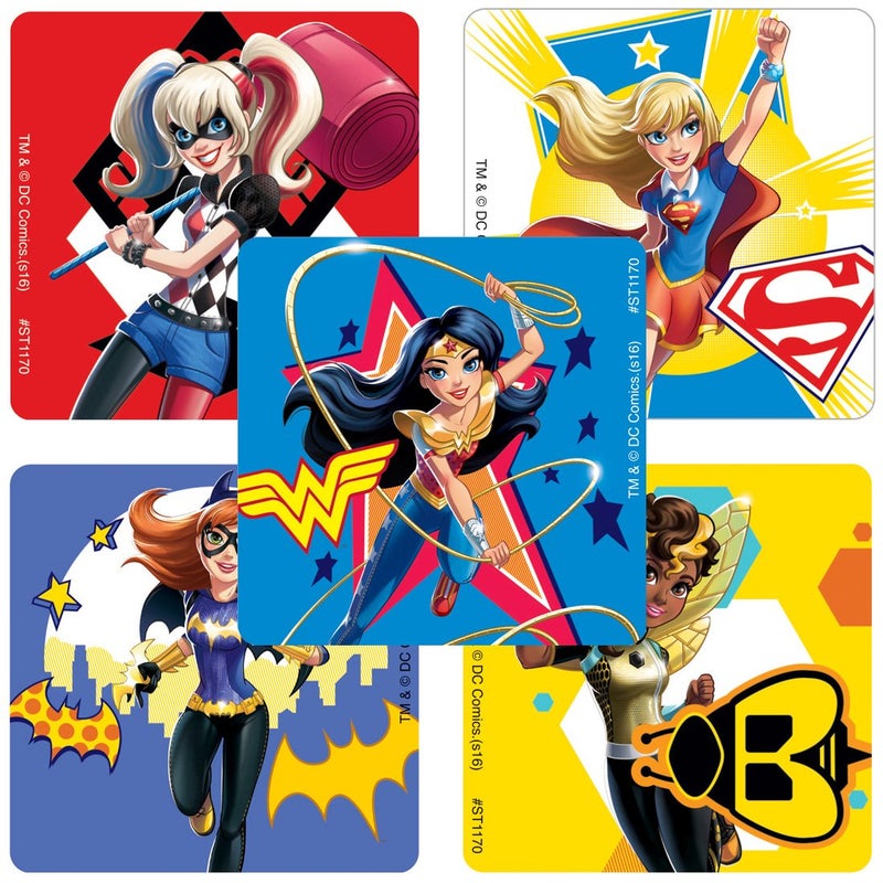 SmileMakers DC Super Hero Girls Stickers Prizes and Giveaways 100 per Pack - Image 2