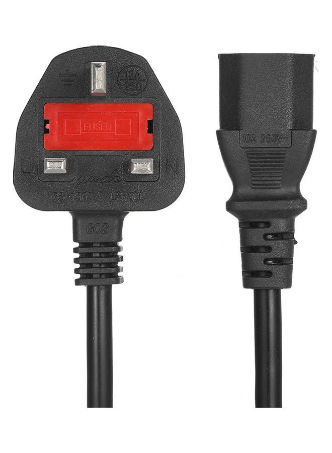 3-Prong AC Power Supply Cable Cord Black - Image 1