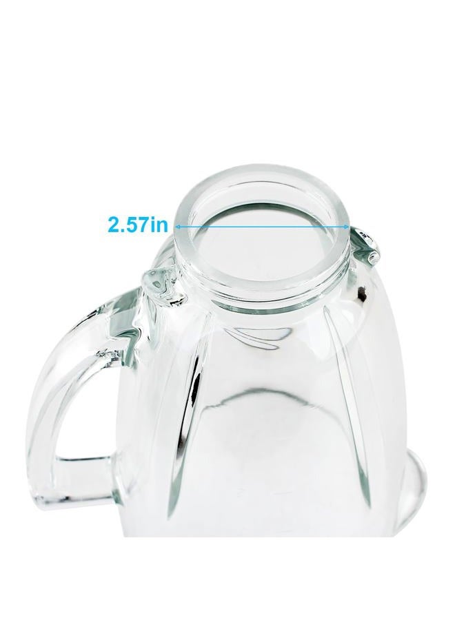 LMEI Replacement parts 6-Cup Glass Jar With Lid, Compatible with Oster Blenders - Image 2