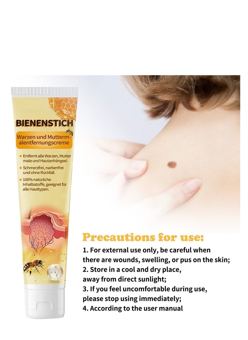 EELHOE Wart Removal Cream, 2024 New Bee Venom Repair Cream,A Gentle Safe Portable Wart Removal Cream with Natural Extracts for All Skin Typesï¼Universal for Both Men and Women Wart Removal (60g*2) - Image 5