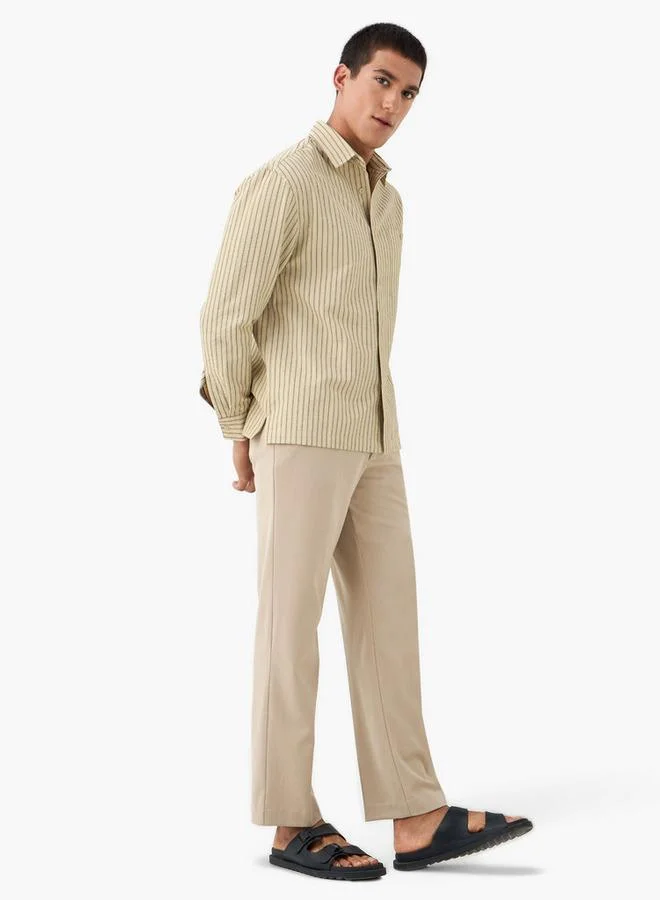 Iconic Iconic Striped Shacket with Pocket