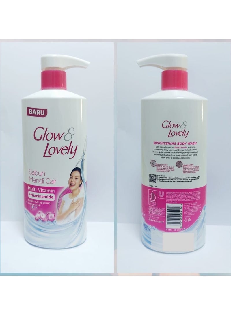 Glow & Lovely Brightening Body Wash, 550ml