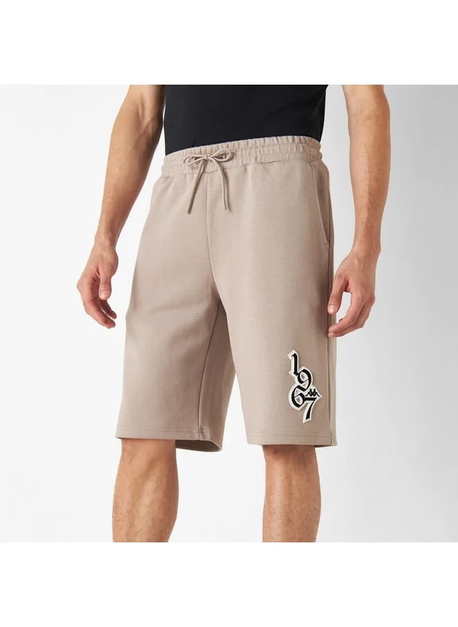 Kappa Kappa Logo Print Shorts with Elasticated Waistband and Pockets