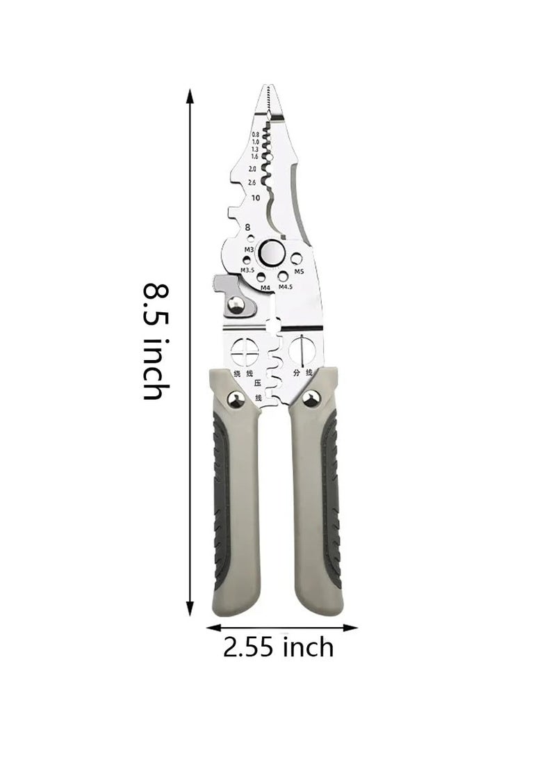 Excefore - Upgrade Multifunctional Wire Stripper Crimper Cable Cutter Pliers New Heavy Duty Multipurpose Wire Stripper Adjustable Wire Strippers and Crimping Tool for Stripping Crimping Cutting - Image 1