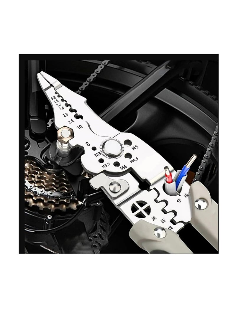 Excefore - Upgrade Multifunctional Wire Stripper Crimper Cable Cutter Pliers New Heavy Duty Multipurpose Wire Stripper Adjustable Wire Strippers and Crimping Tool for Stripping Crimping Cutting - Image 1