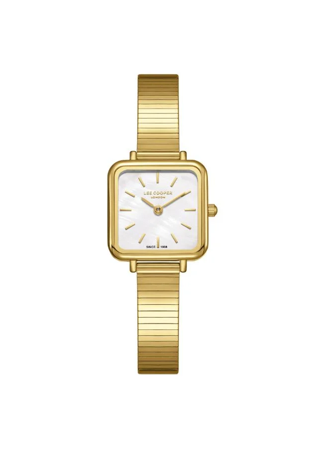 Lee Cooper Women's Analog Display Watch With Gold Metal Strap - LC08138.120