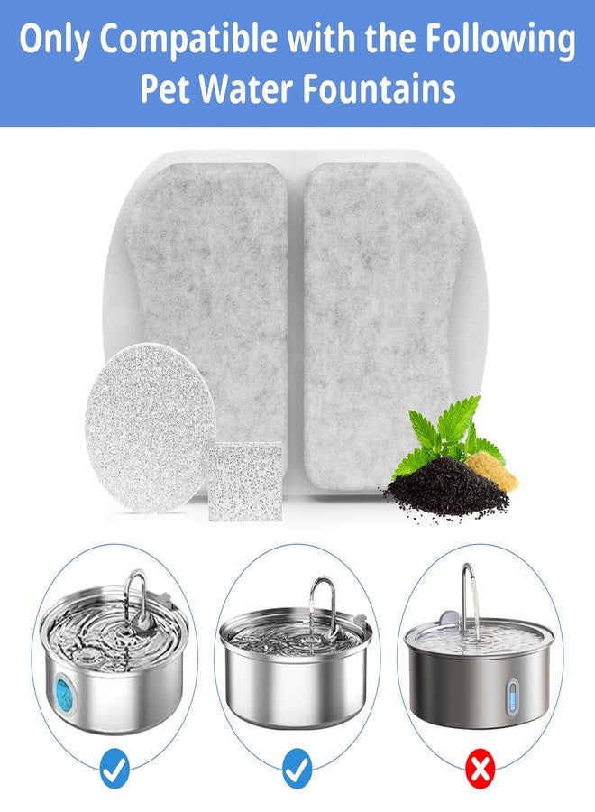 Baofum Large Dog Water Filter Replacement Compatible with 7L/230oz/1.8G Stainless Steel Pet Water Fountain Cat Pet Water Fountain Filters (16+16+16) - Image 2