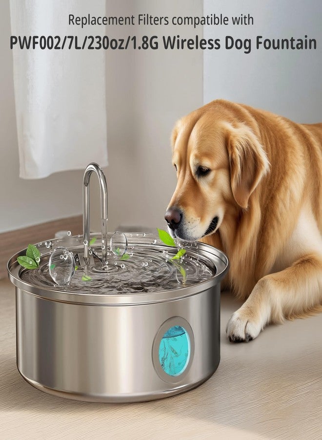 Baofum Large Dog Water Filter Replacement Compatible with 7L/230oz/1.8G Stainless Steel Pet Water Fountain Cat Pet Water Fountain Filters (16+16+16) - Image 3