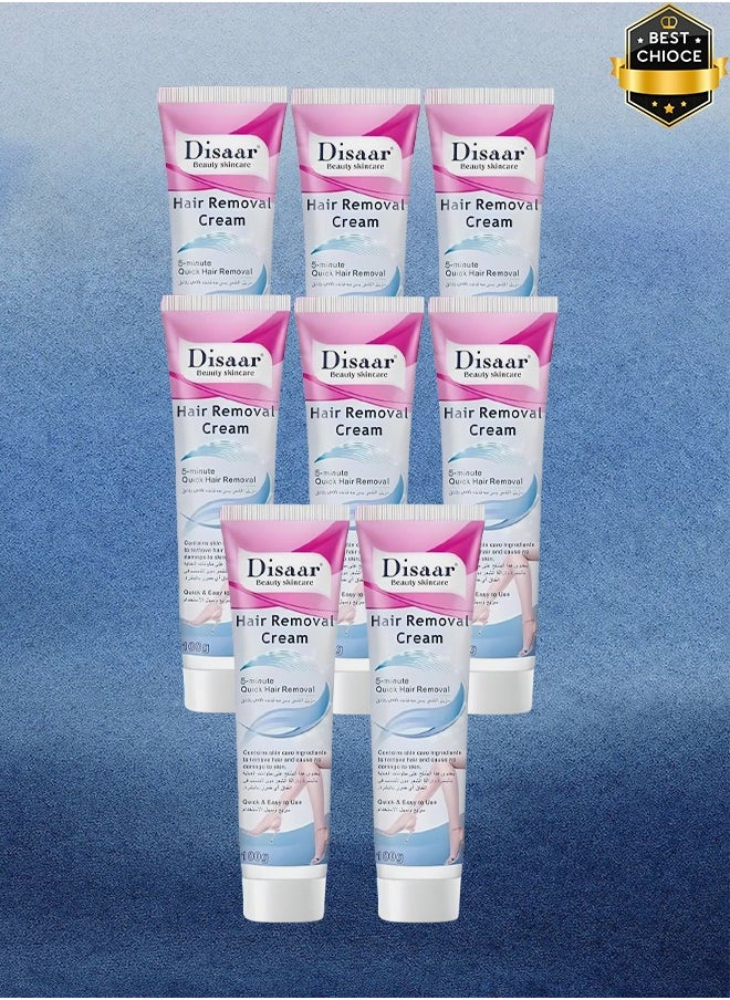 Disaar - 8 Pieces Skin Care 5 Minutes Super Fast Hair Removal Cream 100 Grams - Image 1