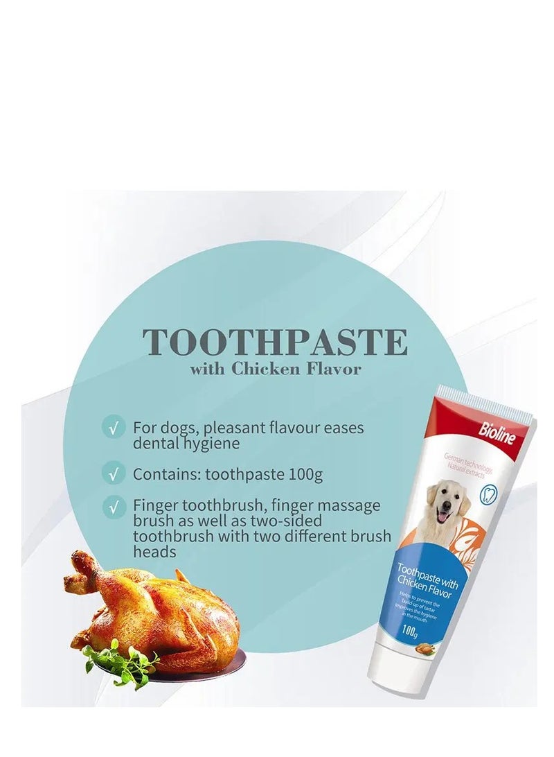 Bioline Dental Care Set, Cleans Teeth and Freshens Breath Chicken Flavor -100 Gm - Image 4