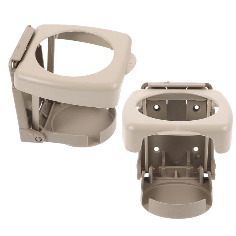 2Pcs Adjustable Universal Car Cup Holder Tray For Door And Console Mount Black - Image 2