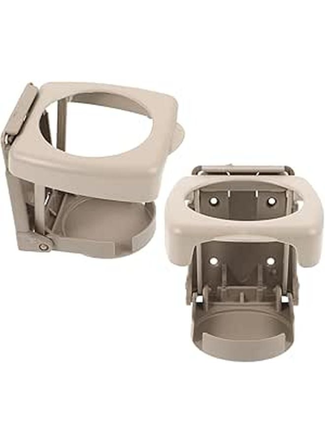 2Pcs Adjustable Universal Car Cup Holder Tray For Door And Console Mount Black - Image 1