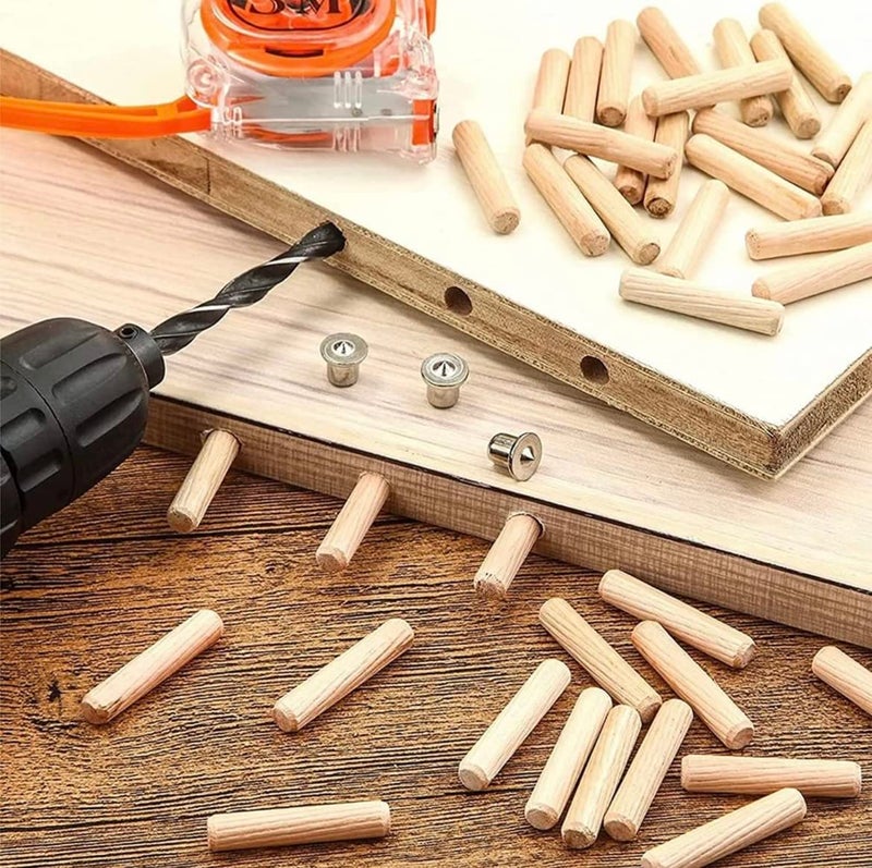bloomax Dowel Pins. Furniture Connector Fastener Accessories. Grooved Fluted Dowel. Made of Hardwood. (06mm X 50mm, Pack of 1000 pcs) - Image 5