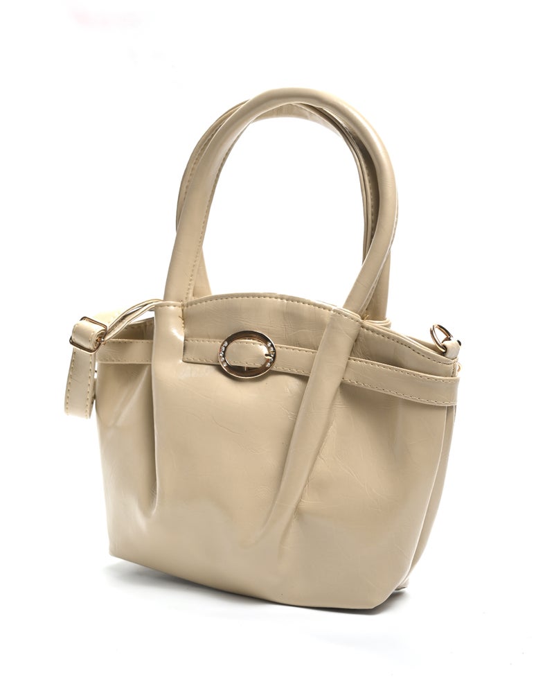 شنطة صغيرة جلد عصرية بمقبض مزدوج - Image 3