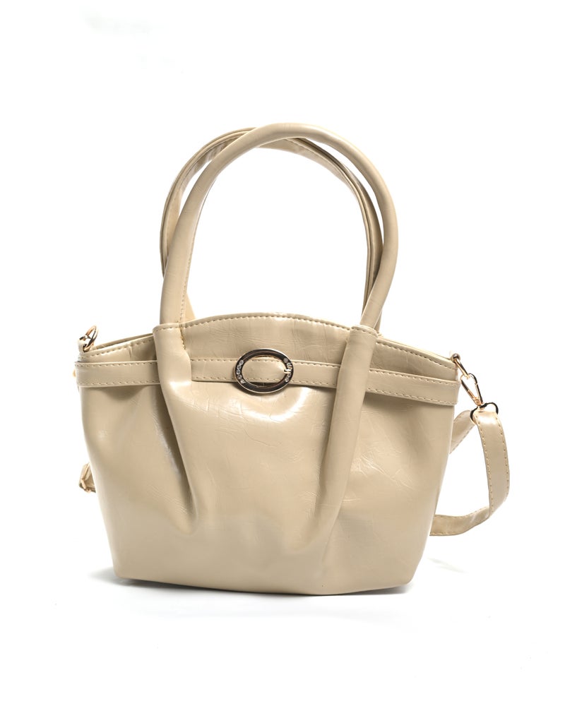 شنطة صغيرة جلد عصرية بمقبض مزدوج - Image 1