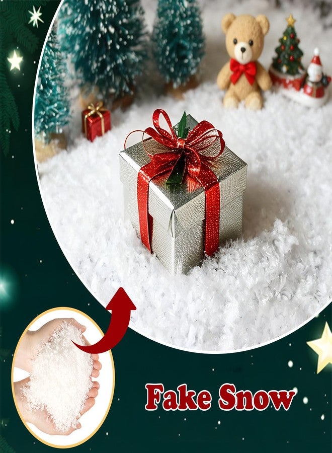 وورم تري زينة ثلج صناعي من وورم تري، ثلج صناعي لتزيين عيد الميلاد، ثلاثة أنماط من الثلج المتلألئ، مسحوق ثلج صناعي بلاستيكي لحشو الهدايا، زينة حفلات عيد الميلاد وعطلات الشتاء (200 غرام) - Image 3