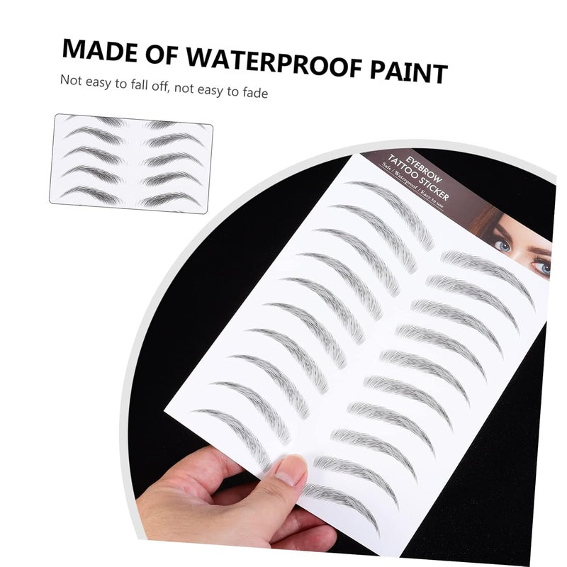 FOMIYES 12 Sheets Eyebrow Stencils Brow Charm Tattoo Hair-like False Eyebrows Cosmetics for Women Makeup - Image 2