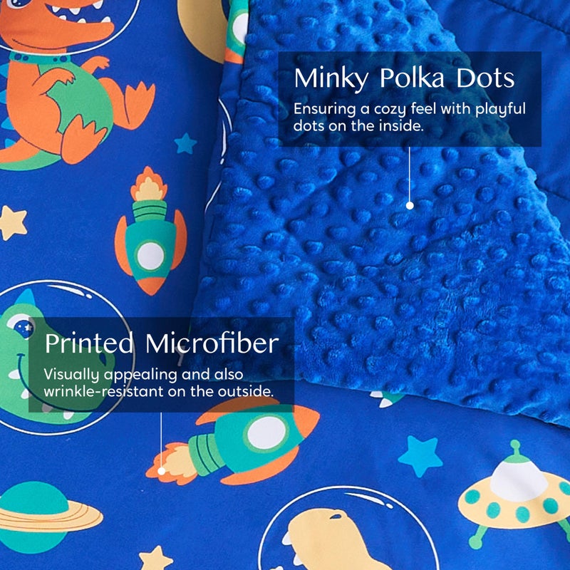 JOIEDOMI Toddler Nap Mat with Pillow & Blanket - 55''*30'' for Kids Ages 3-7 Years - Roll Up Nap Mat for Preschool - Soft Dinosaur Kids Sleeping Mat - for Boys Girls Kindergarten Daycare Sleepover - Image 4