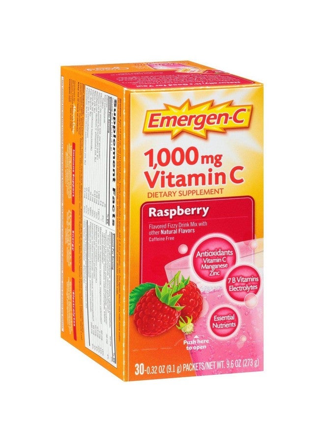 Emergen-C, Raspberry, 30 Count 1000mg - Pack of 3 - Image 1