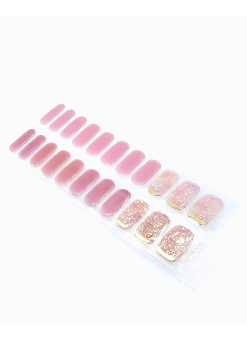 FOLARIS Pinky Nail Gel Strips – 33-Piece Glitter Set, Long-Lasting Shine, Made in Korea, Easy Application, Salon Look at Home - Image 4