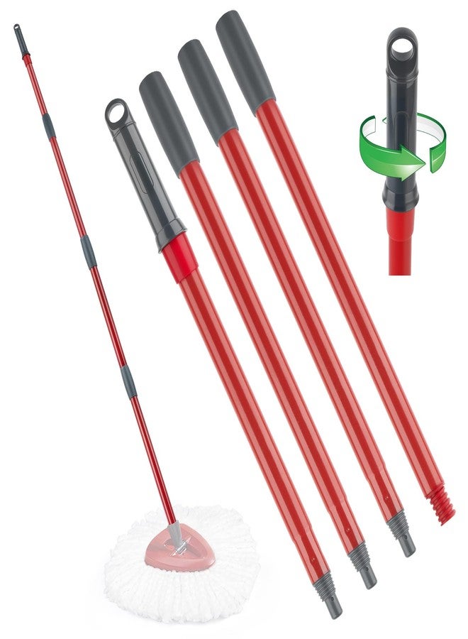 MXZONE Spin Mop Handle Replacement Compatible with O Cedar Spin Mop and Bucket, 4-Section 29" to 56" Rotatable Mop Replace Handle, Mop Stick for Floor Cleaning (Mop Head & Base not Include) - Image 1