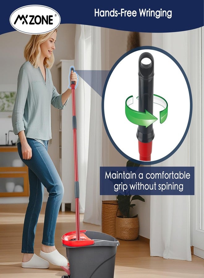 MXZONE Spin Mop Handle Replacement Compatible with O Cedar Spin Mop and Bucket, 4-Section 29" to 56" Rotatable Mop Replace Handle, Mop Stick for Floor Cleaning (Mop Head & Base not Include) - Image 5
