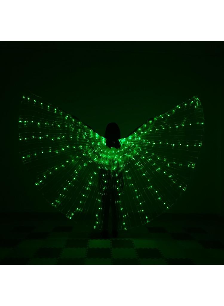 Bluejw Belly Dance Adjustable Led Isis Wings Cloak Dancing Props Accessories LED Wing Belly Dance Glow Light Up Costume Party Club Wear Wings With Sticks - Image 1