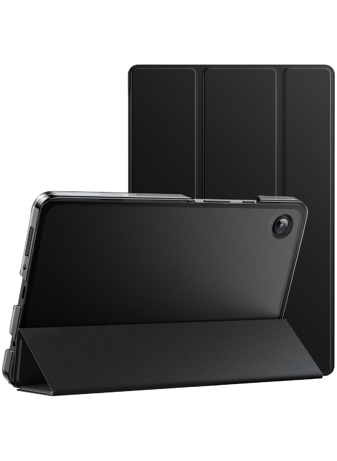 Rock Pow Case for Samsung Galaxy Tab A11 / Tab A9 8.7-Inch 2025/2023, Slim Translucent Back Tri-Fold Folio Stand Protective Tablet Cover