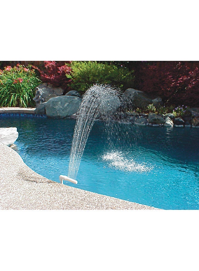Poolmaster 54507 Spa and Swimming Pool Waterfall Fountain, For Pools with 1.5-Inch Threaded Return Fitting, Medium, Multicolor - Image 2