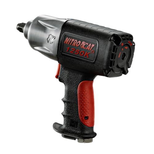 AIRCAT Pneumatic Tools 1250K 12inch NITROCAT Composite Twin Clutch Impact Wrench Powerful LongLasting Power Wrench Air Tool with Ergonomic Handle