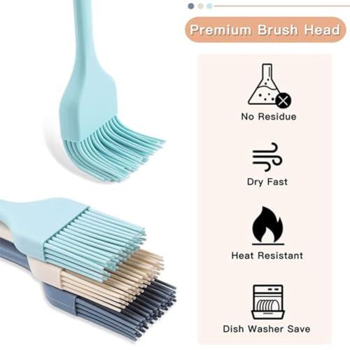 Giffy Food Grade Silicone Basting Pastry Brush – 10.5 Inch Heat Resistant BBQ Grill Barbecue Oil Brush for Cooking, Baking, and Grilling – Large, Non-Stick, Durable Kitchen Tool - Image 5
