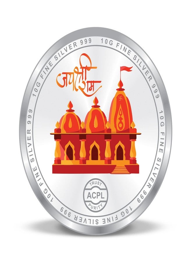 ACPL Precious Moments BIS Hallmarked Silver Coin Ram Darbar Colorful Design 10GM 999 Pure - Image 2