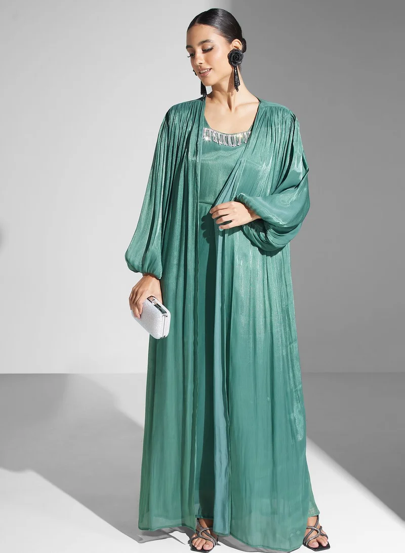 hayas closet Teal Maxi Dress