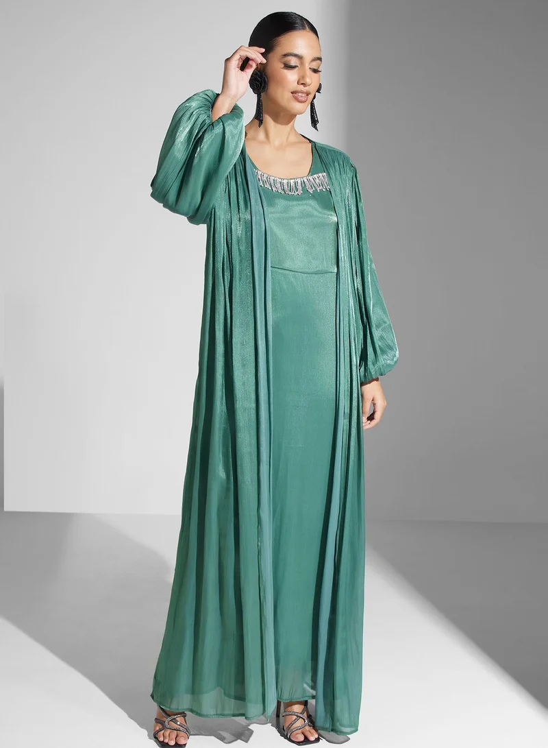 hayas closet Teal Maxi Dress