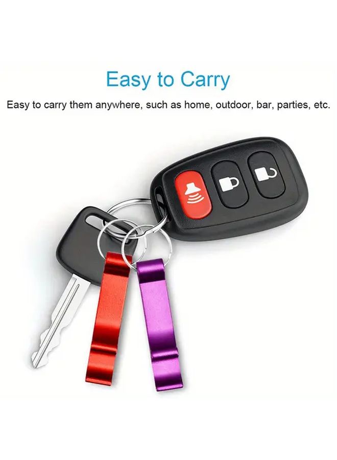 Golden Bottle Opener Keychain Set Of 9 Premium Metal Compact Practical For Men And Women - Image 4