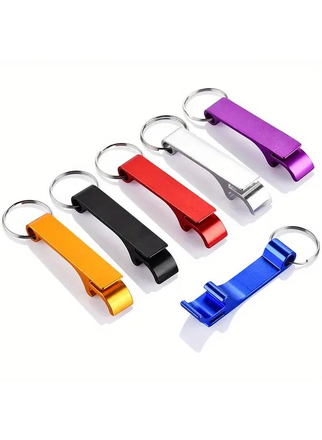 Golden Bottle Opener Keychain Set Of 9 Premium Metal Compact Practical For Men And Women - Image 1