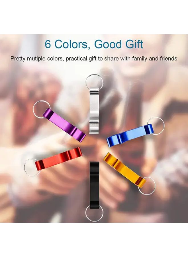 Golden Bottle Opener Keychain Set Of 9 Premium Metal Compact Practical For Men And Women - Image 5