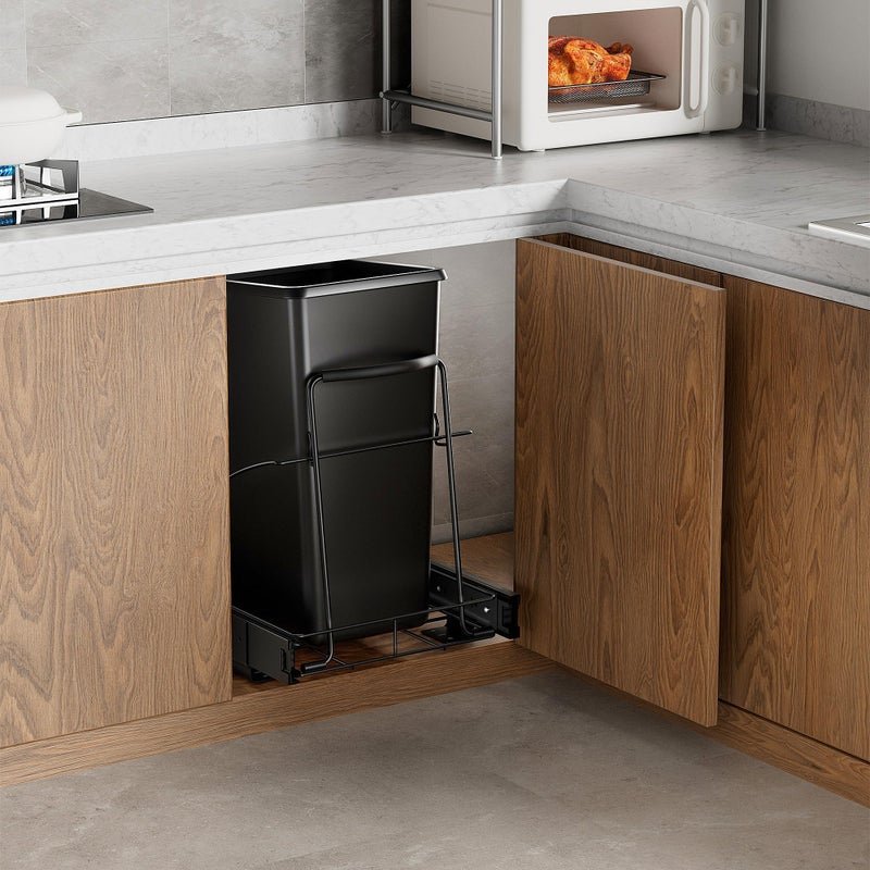 lifancy Pull Out Trash Can Under Cabinet Shelf - Under Sink Trash Can Pull Out Slider for 30â€“35 Quart Cans Up to 80 lb - Cabinet Trash Can Pull Out Kit - (Can Not Included) - Image 4