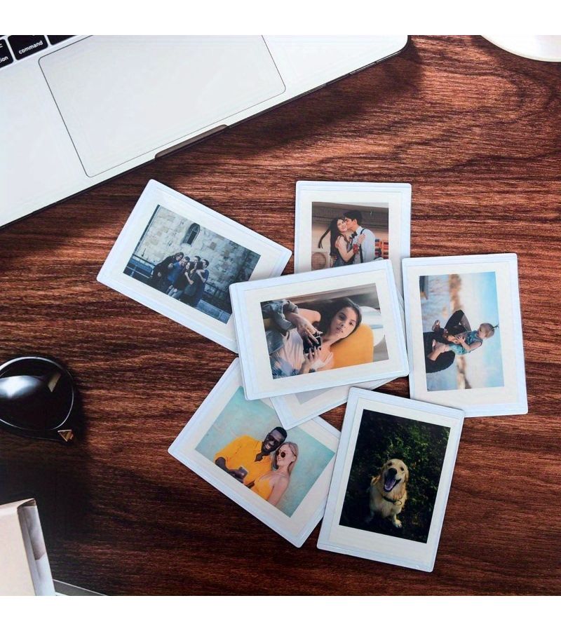 20 White Mini Magnetic Photo Frames 20pcs Fridge Holder 2.5x3.5 Wallet Sized Decor - Image 4