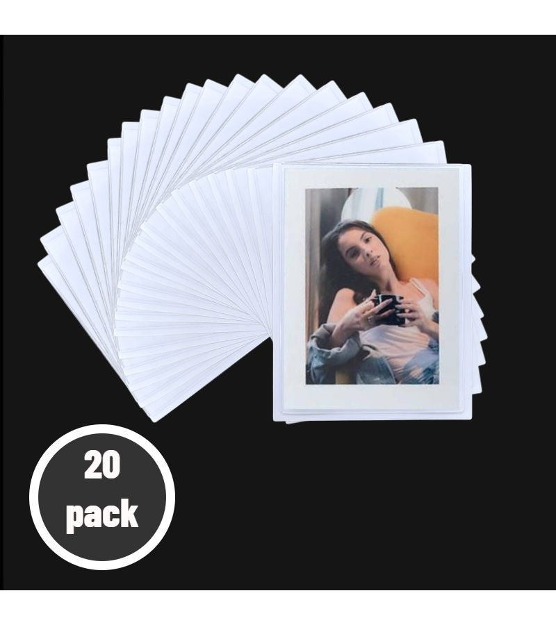 20 White Mini Magnetic Photo Frames 20pcs Fridge Holder 2.5x3.5 Wallet Sized Decor - Image 3
