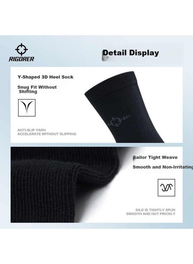 RIGORER  Zhunzhe Men's Casual Socks 7a Grade Antibacterial Odor-resistant Spring Summer Mid-calf Cotton Breathable Sweat-absorbing Socks - Image 3