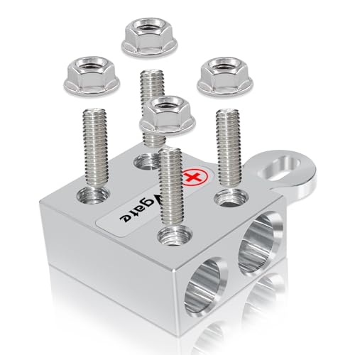 Vgate 8Way Battery Terminal Connectors for Lithium or AGM LeadAcid Battery with Bolt Down Ends or Threaded Studs M6 or 1420 - Image 3