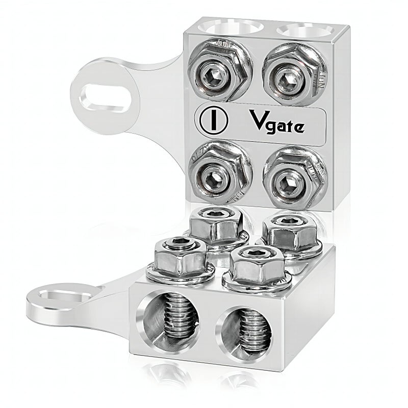 Vgate 8Way Battery Terminal Connectors for Lithium or AGM LeadAcid Battery with Bolt Down Ends or Threaded Studs M6 or 1420 - Image 2
