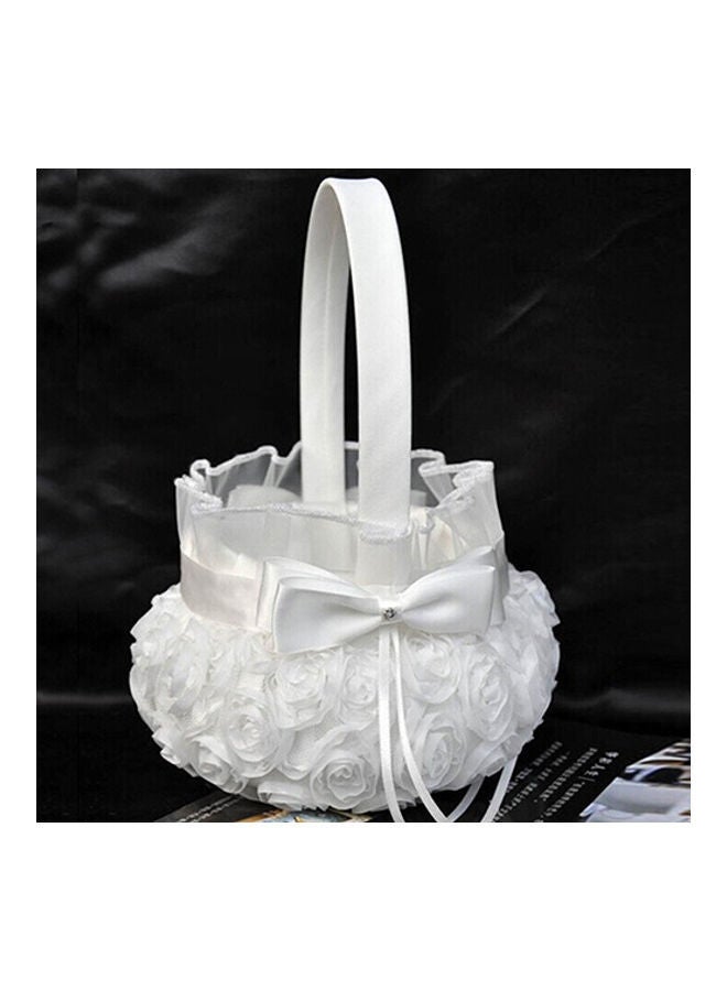 نيبمينينت سلة لفتاة الزهور بحفلات الزفاف بتصميم عقدة فيونكة - Image 1