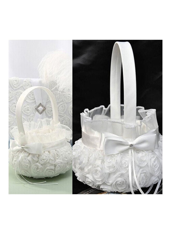 نيبمينينت سلة لفتاة الزهور بحفلات الزفاف بتصميم عقدة فيونكة - Image 4