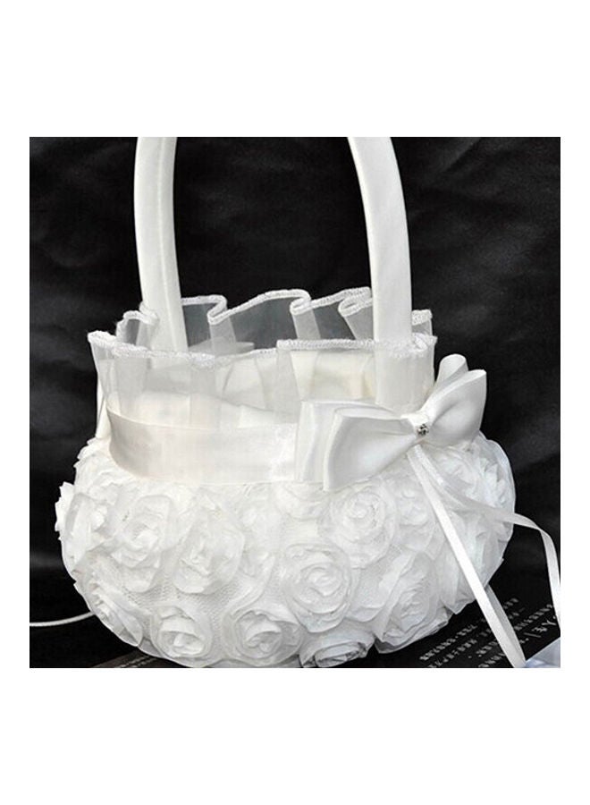 نيبمينينت سلة لفتاة الزهور بحفلات الزفاف بتصميم عقدة فيونكة - Image 3