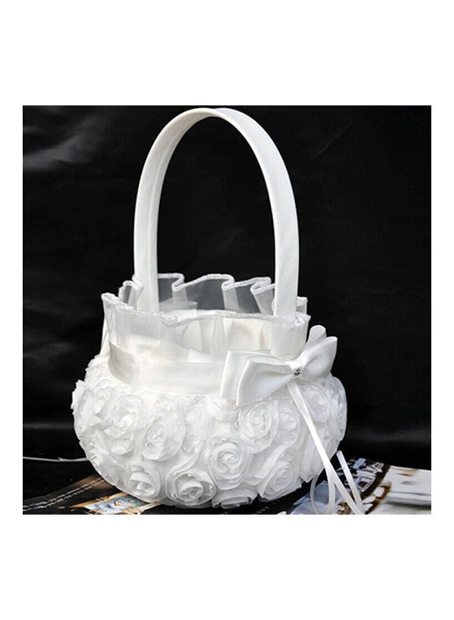 نيبمينينت سلة لفتاة الزهور بحفلات الزفاف بتصميم عقدة فيونكة - Image 2