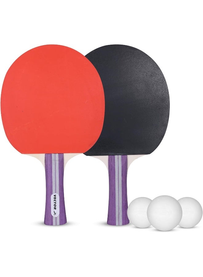 Vector X Octane Table Tennis Playset – Complete Indoor & Outdoor Ping Pong Set with Professional Rackets, High-Quality Balls & Adjustable Net, Fun for Kids & Adults - Image 2